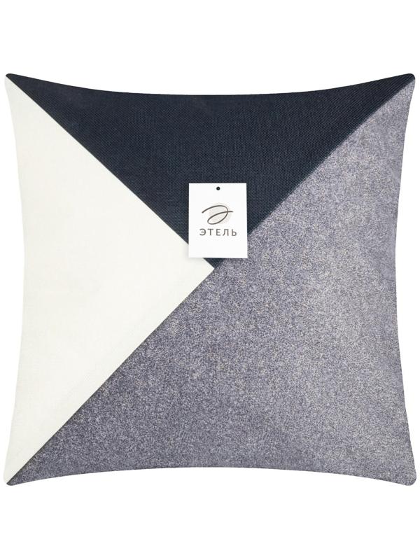 Наволочка декоративная Этель Геометрия цвет серый/черный 45 х 45 см, 100% п/э