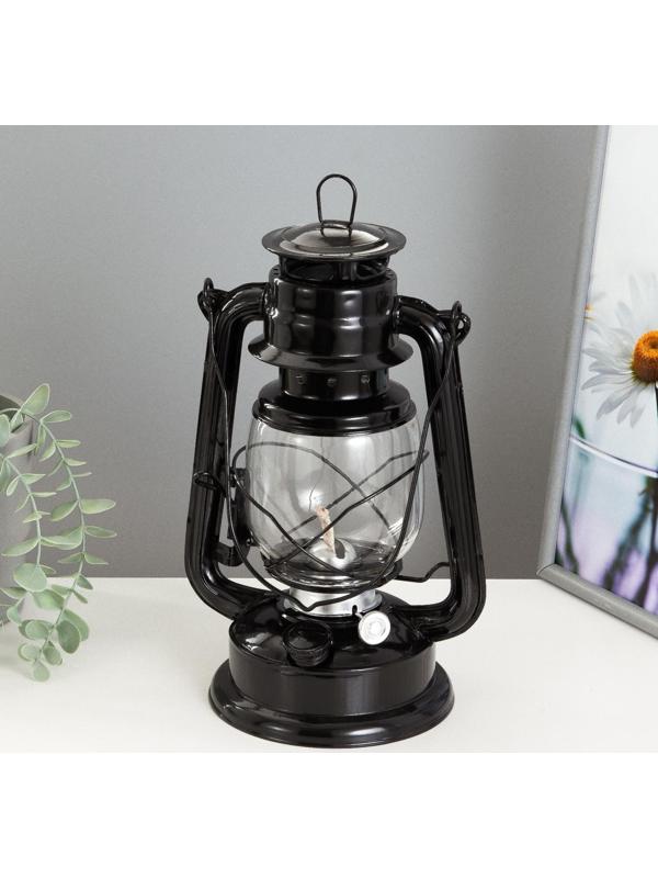 Керосиновая лампа декоративная черный 14х18х27,5 см