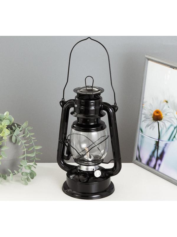 Керосиновая лампа декоративная черный 14х18х27,5 см