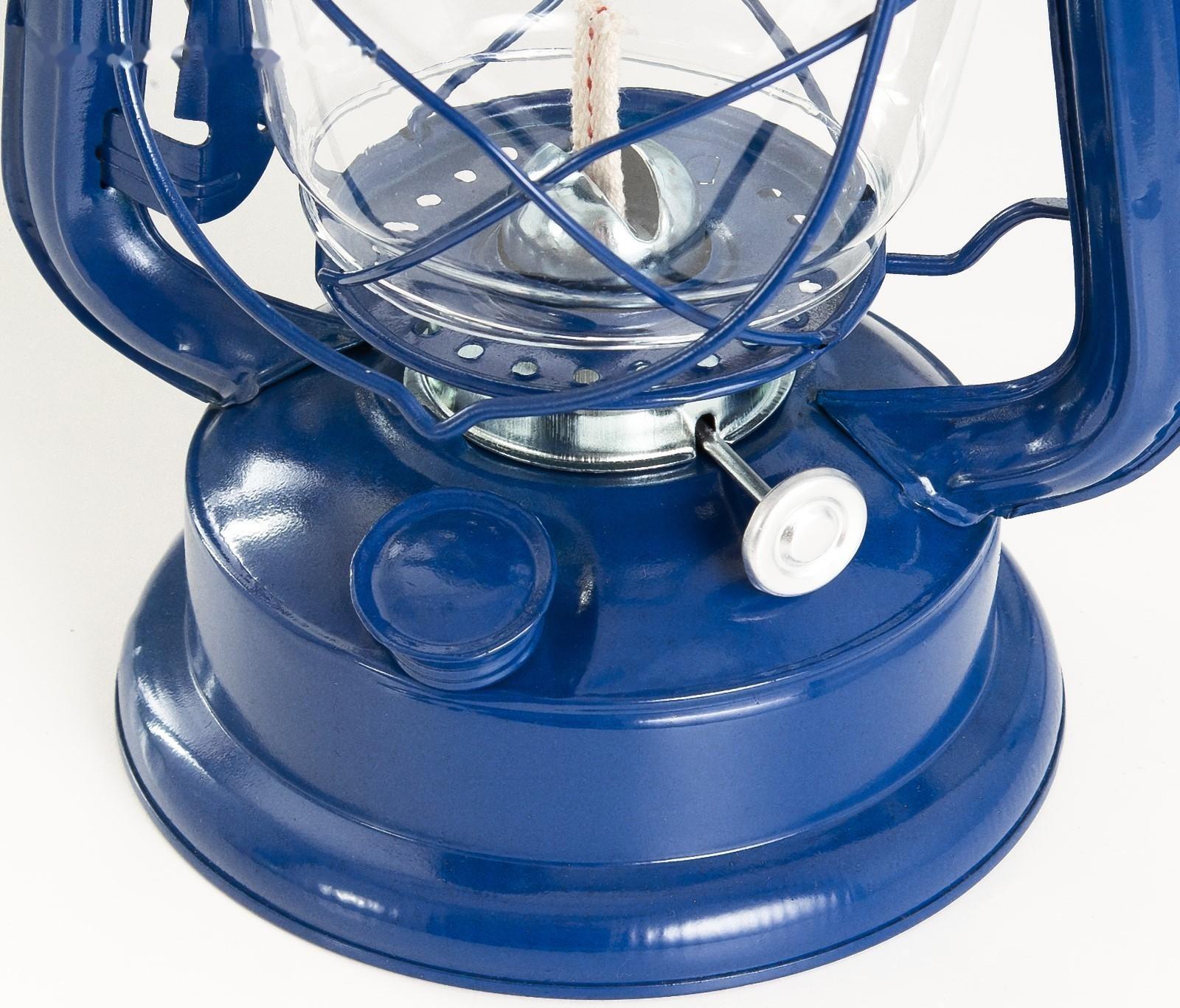 Керосиновая лампа декоративная синий 14х18х27,5 см