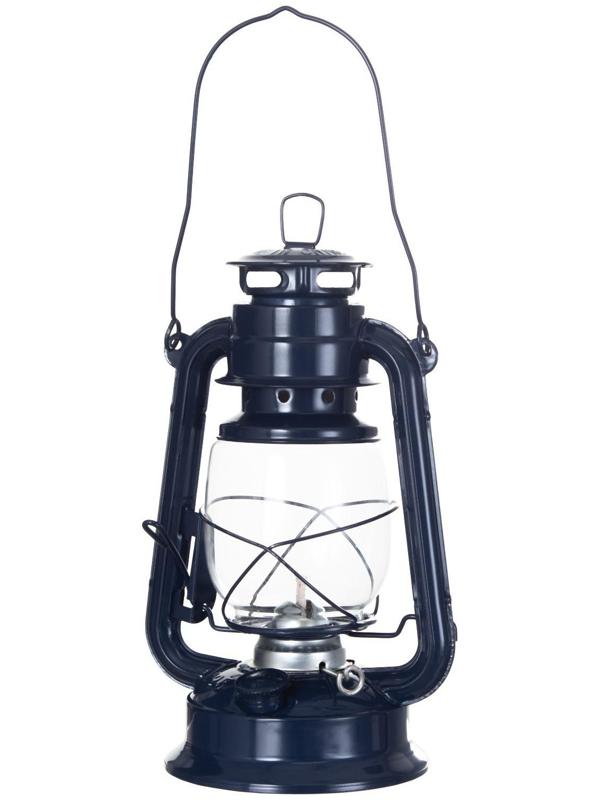 Керосиновая лампа декоративная синий 14х18х27,5 см