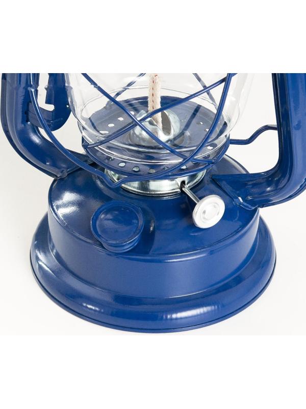 Керосиновая лампа декоративная синий 14х18х27,5 см