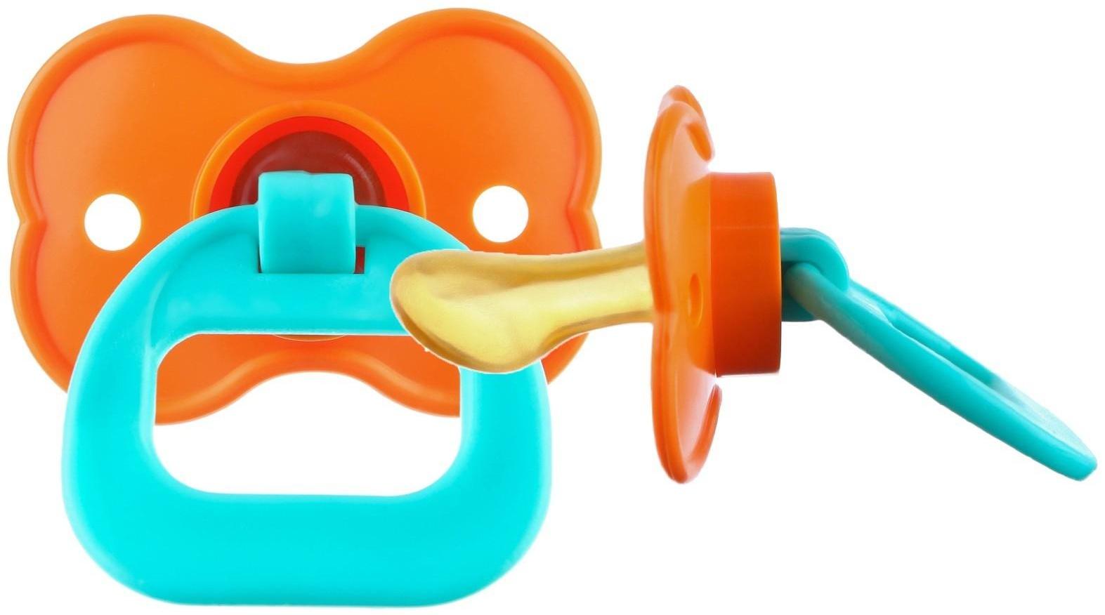 Соска-пустышка классическая, латекс, от 0 мес., цвет МИКС