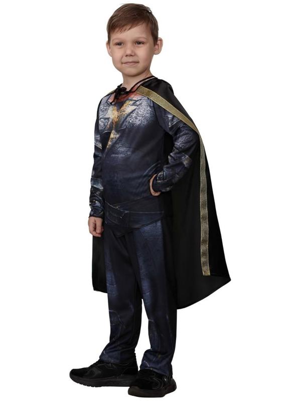 Карнавальный костюм «Чёрный Адам», без мускулов, р. 32, рост 128 см