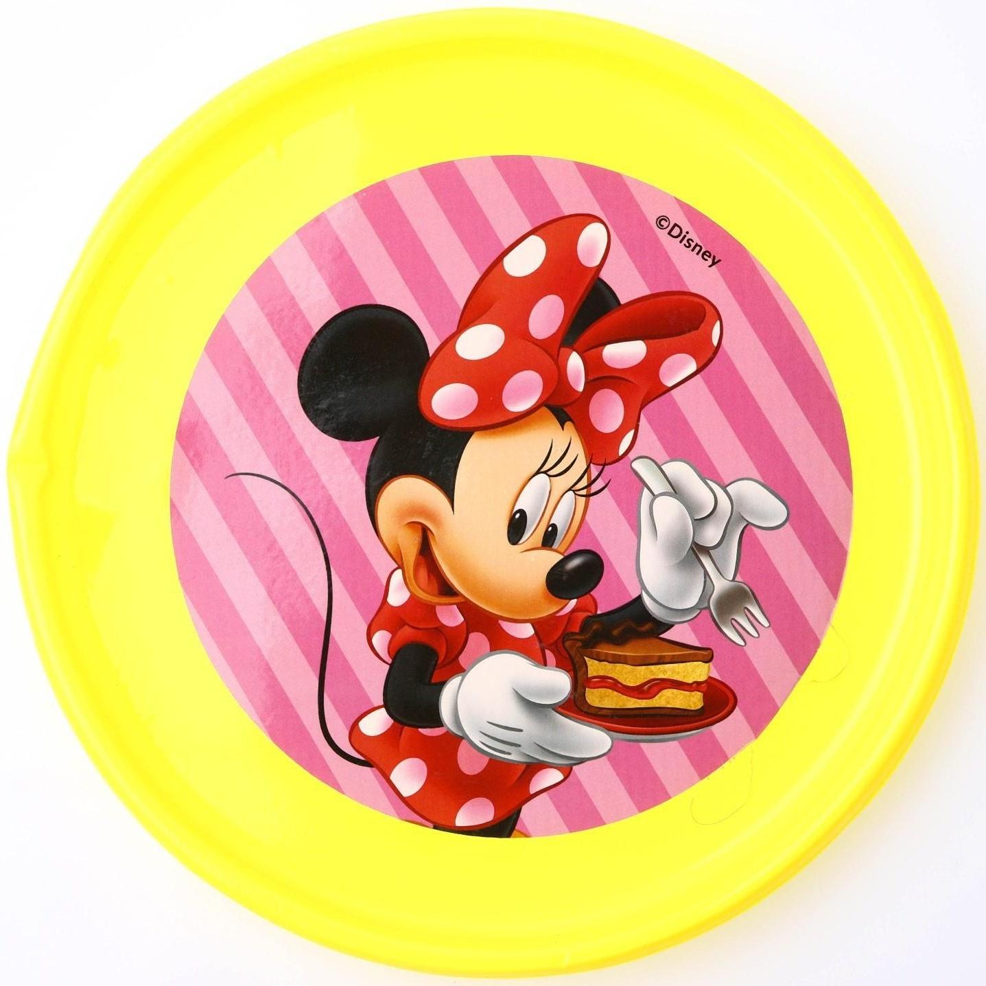 Игровой набор «Чаепитие», Минни Маус, тортик и фрукты на липучках