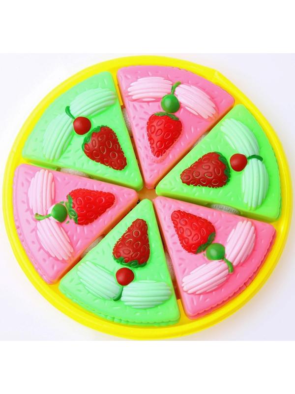 Игровой набор «Чаепитие», Минни Маус, тортик и фрукты на липучках