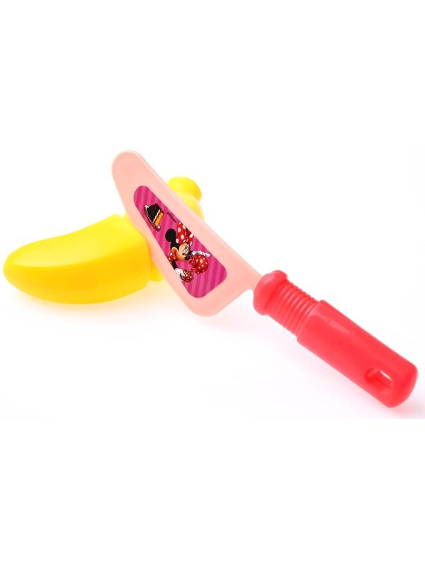 Игровой набор «Чаепитие», Минни Маус, тортик и фрукты на липучках