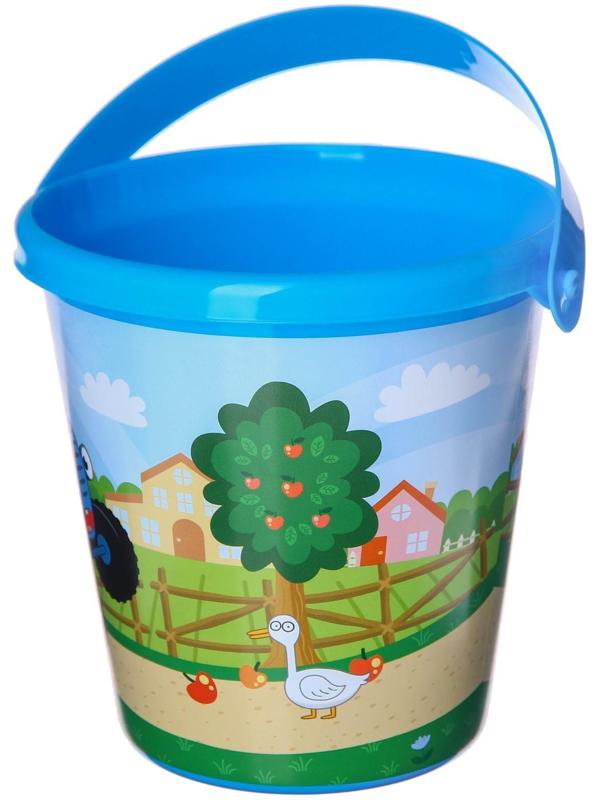 Ведро для игры с песком, Синий трактор, 1 л