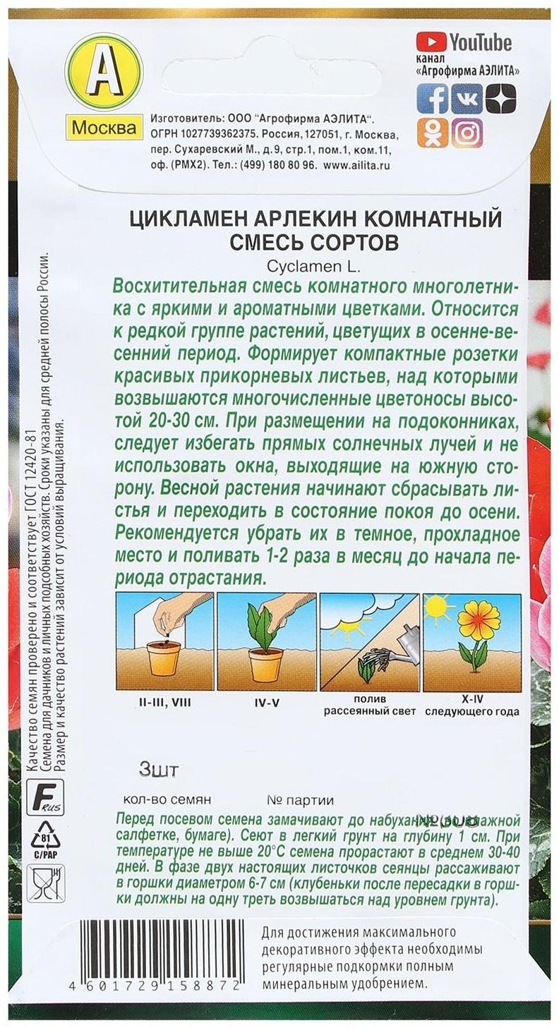 Семена Цветов Цикламен 