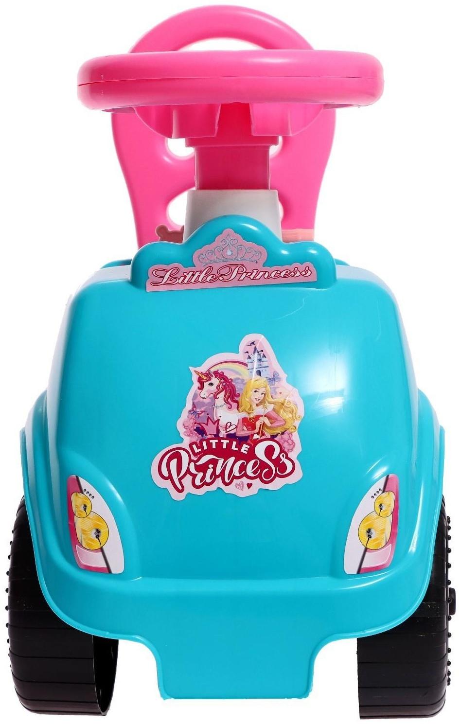 Машина-каталка Selena «Принцесса», с клаксоном, цвет аква
