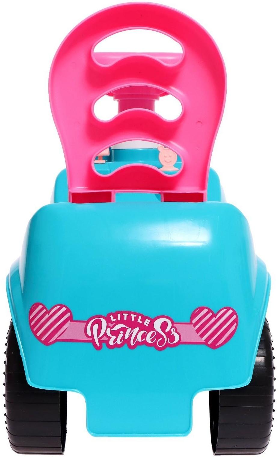 Машина-каталка Selena «Принцесса», с клаксоном, цвет аква