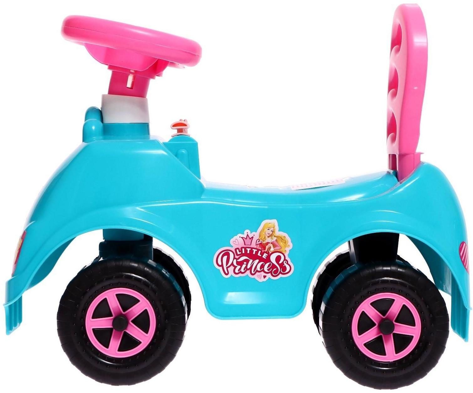 Машина-каталка Selena «Принцесса», с клаксоном, цвет аква