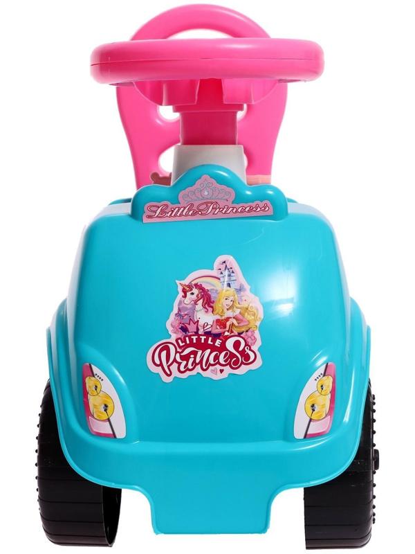 Машина-каталка Selena «Принцесса», с клаксоном, цвет аква