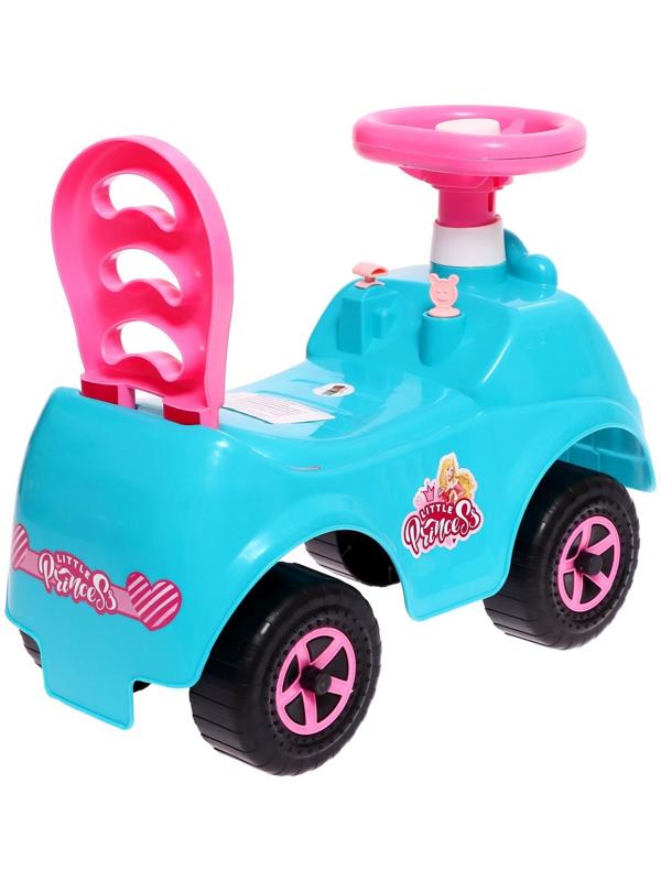 Машина-каталка Selena «Принцесса», с клаксоном, цвет аква