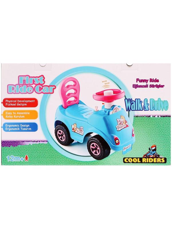 Машина-каталка Selena «Принцесса», с клаксоном, цвет аква