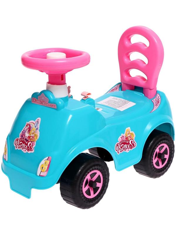 Машина-каталка Selena «Принцесса», с клаксоном, цвет аква