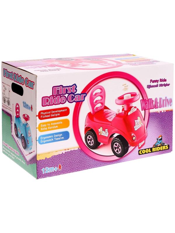 Машина-каталка Selena «Принцесса», с клаксоном, цвет аква