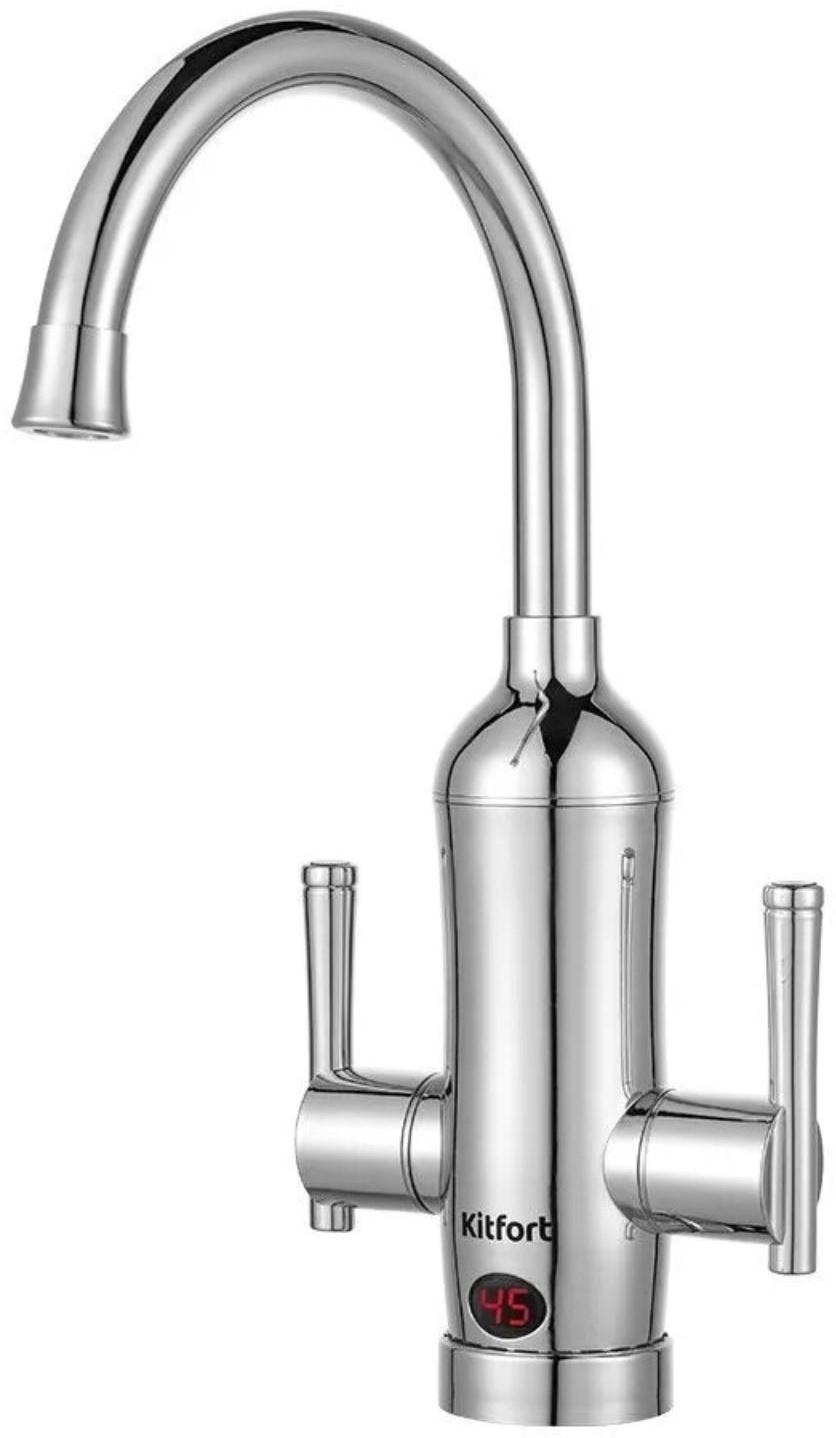 Водонагреватель Kitfort КТ-4030, проточный, 3300 Вт, 6 л/мин, серебристый