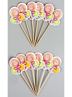 Шпажки «Леденцы», в наборе 12 штук