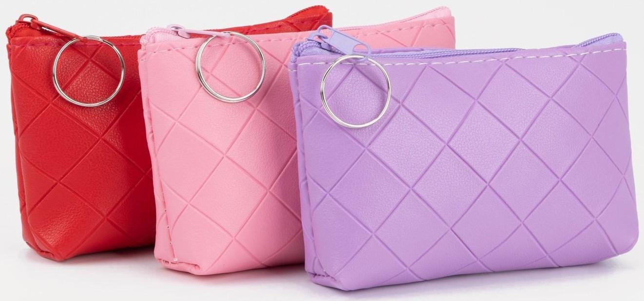 Кошелёк на молнии, цвет МИКС