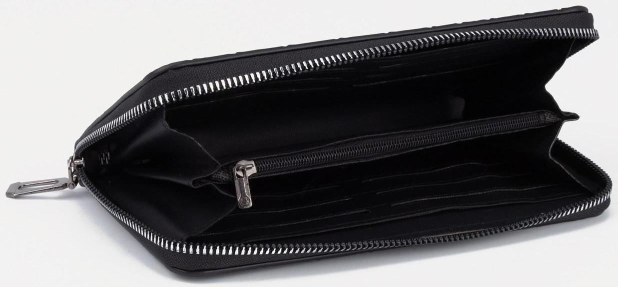 Портмоне на молнии, цвет чёрный