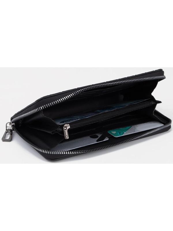 Портмоне на молнии, цвет чёрный