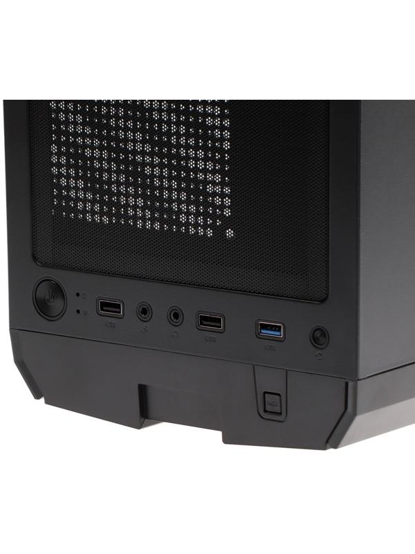 Корпус ExeGate Miditower EVO-5020, без БП, ATX, 2хUSB 2.0, 1хUSB 3.0, подсветка, чёрный