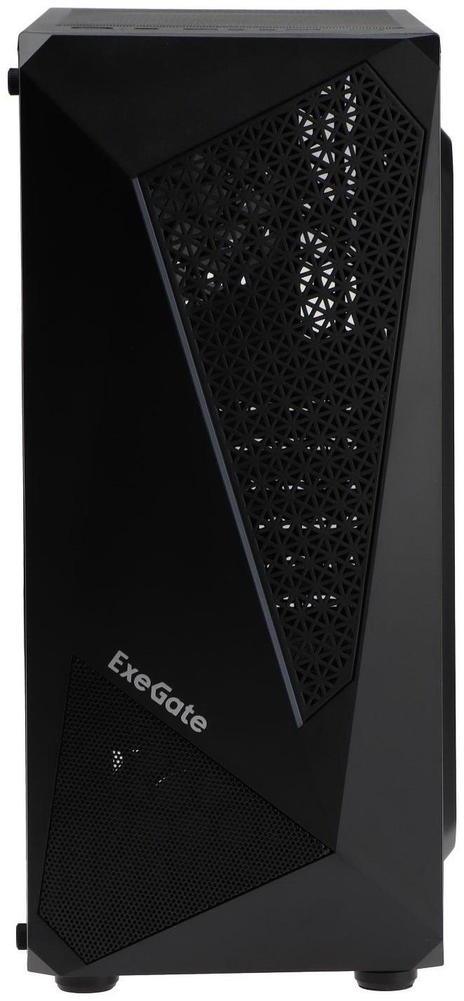 Корпус ExeGate Miditower EVO-8225, без БП, ATX, 2хUSB 2.0, 1хUSB 3.0, подсветка, чёрный