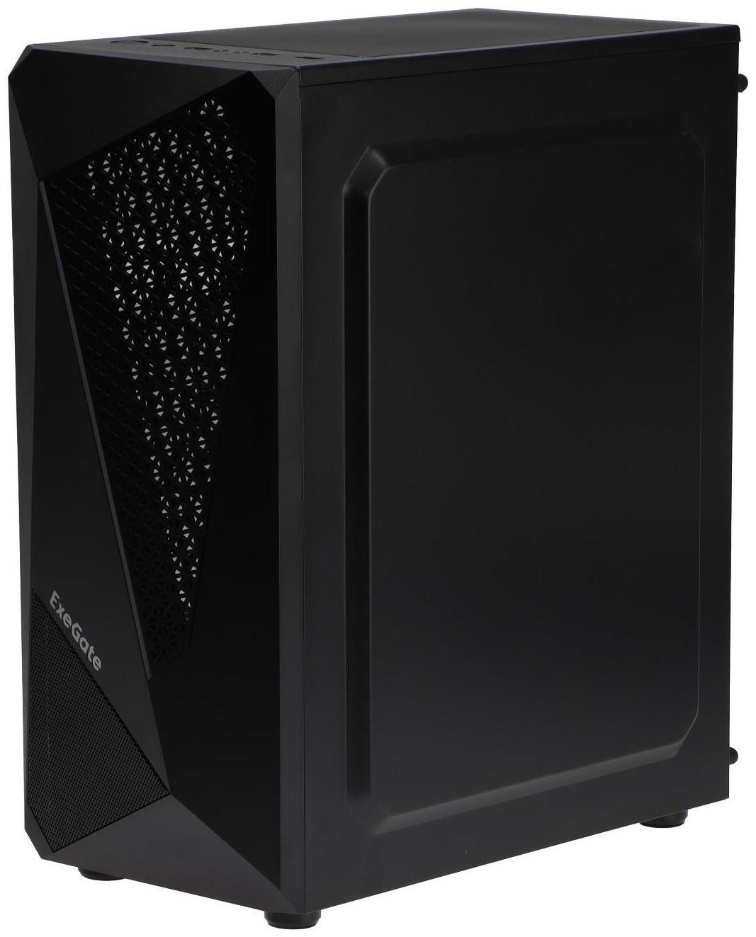 Корпус ExeGate Miditower EVO-8225, без БП, ATX, 2хUSB 2.0, 1хUSB 3.0, подсветка, чёрный
