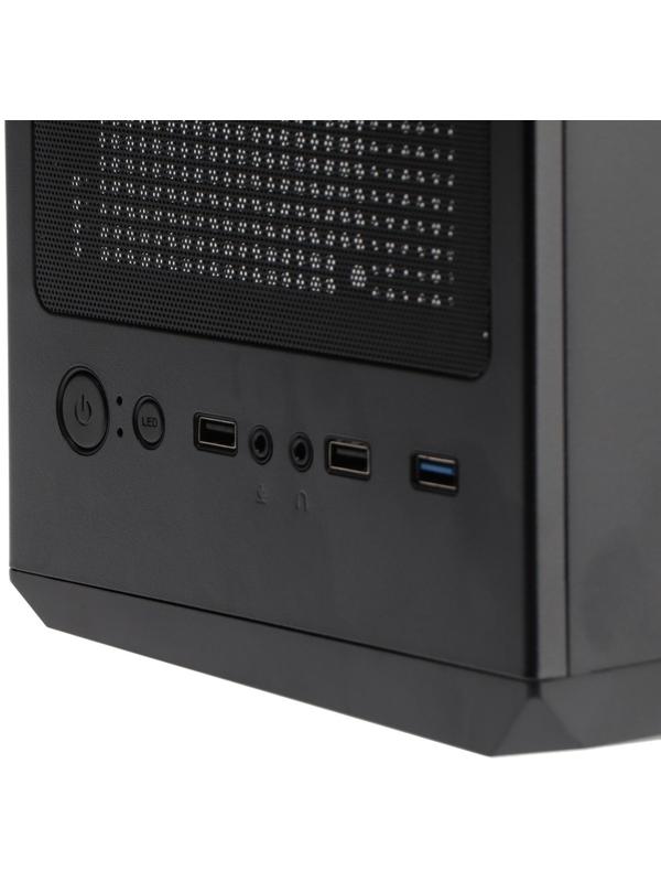 Корпус ExeGate Miditower EVO-8225, без БП, ATX, 2хUSB 2.0, 1хUSB 3.0, подсветка, чёрный