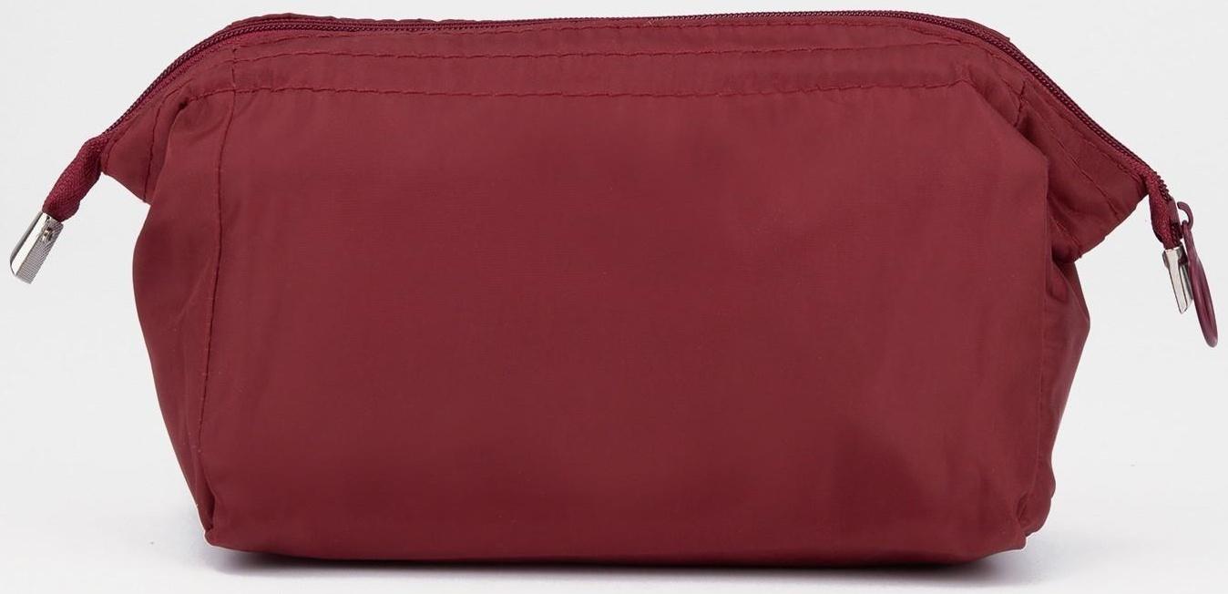 Косметичка на молнии, цвет бордовый
