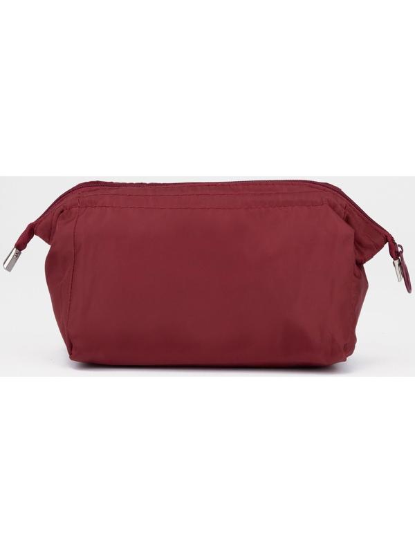 Косметичка на молнии, цвет бордовый