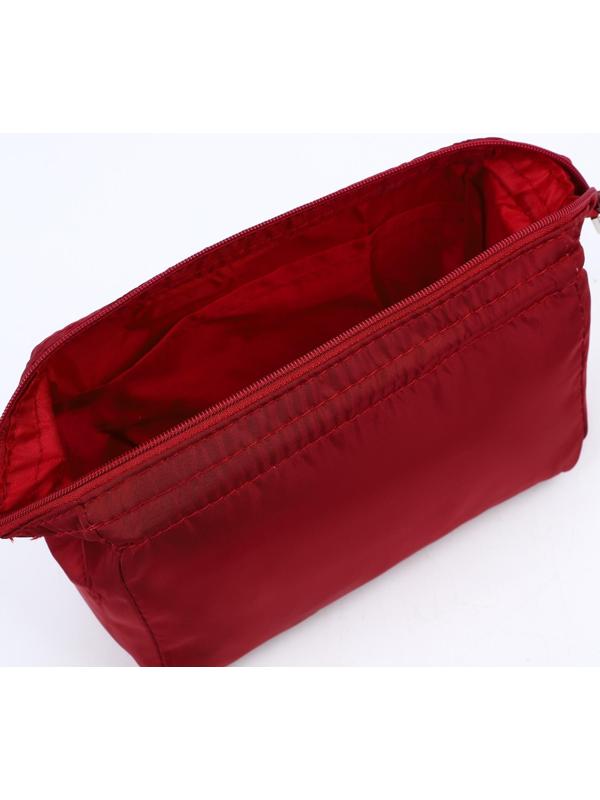 Косметичка на молнии, цвет бордовый