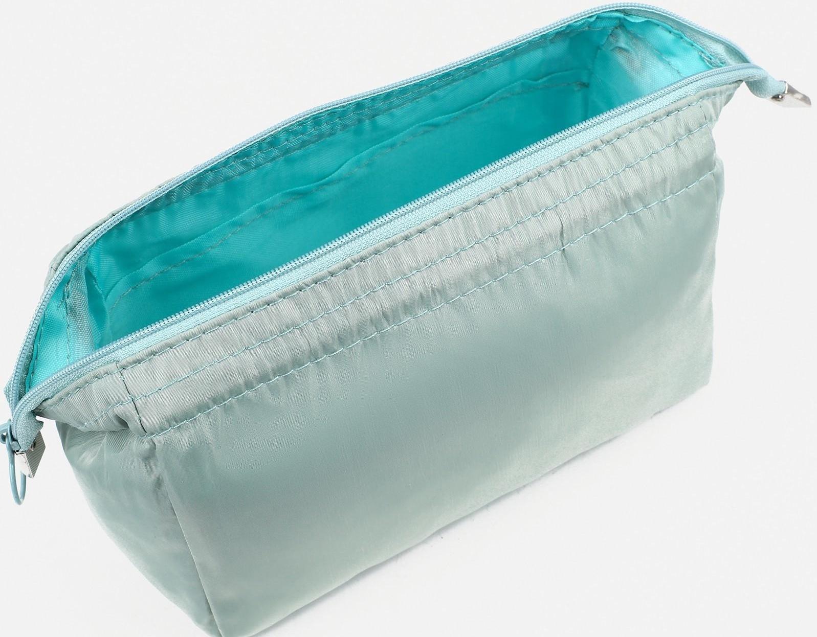 Косметичка на молнии, цвет мятный