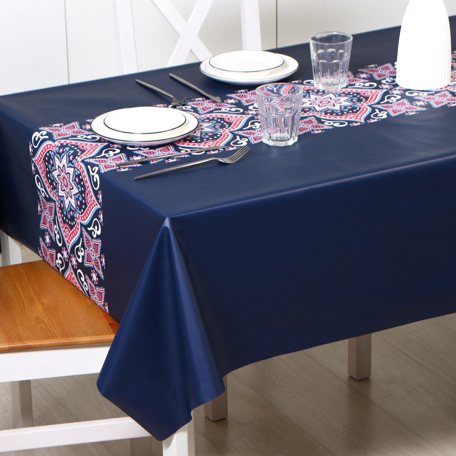 Клеёнка столовая на тканевой основе, рулон 20 метров, ширина 137 см