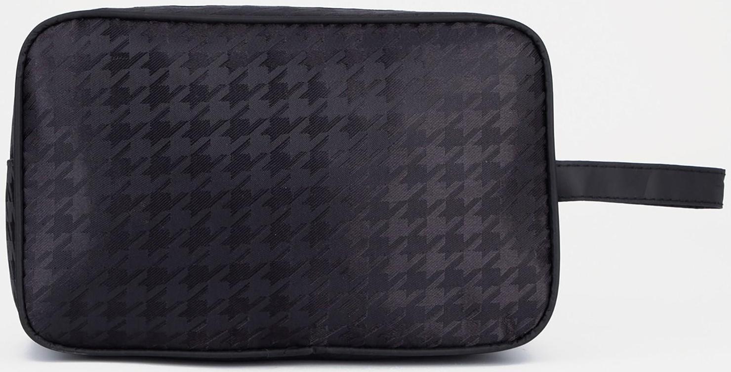 Косметичка на молнии, наружный карман, цвет чёрный