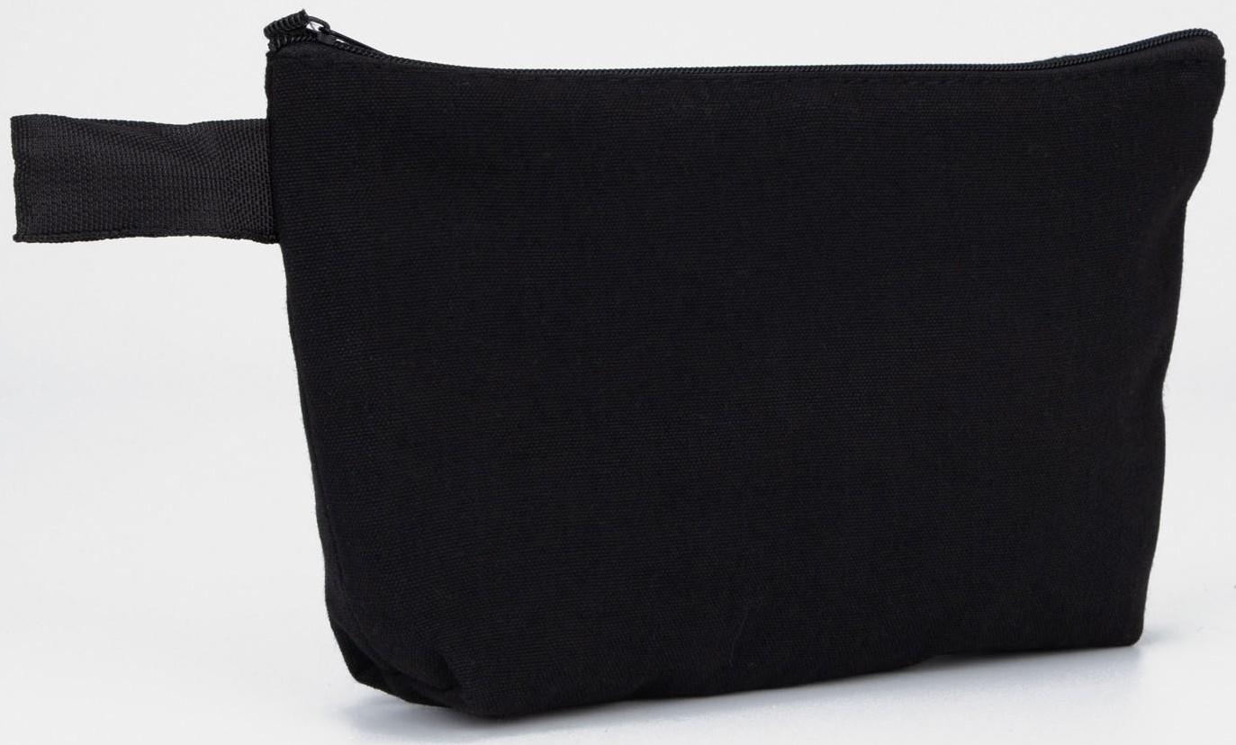 Косметичка на молнии, цвет чёрный