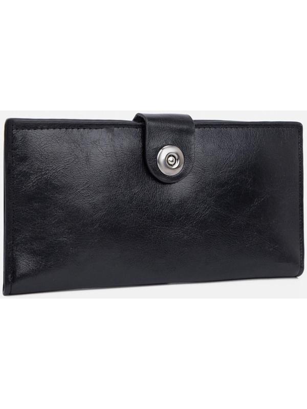 Портмоне на магнит, отдел для купюр, для карт, для монет, цвет чёрный