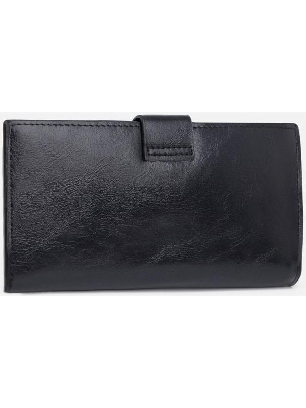 Портмоне на магнит, отдел для купюр, для карт, для монет, цвет чёрный