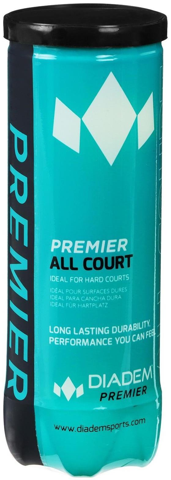 Мяч теннисный DIADEM Premier All Court 3B, 3 шт., ITF, фетр, цвет жёлтый