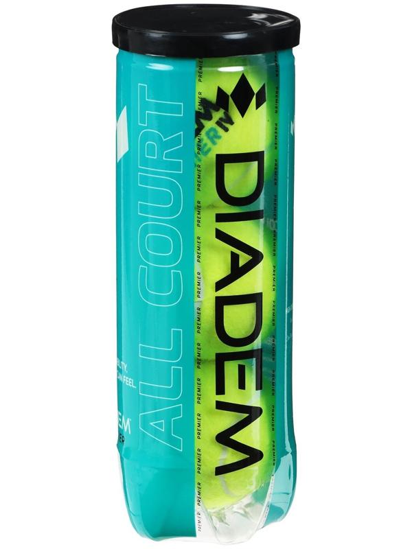 Мяч теннисный DIADEM Premier All Court 3B, 3 шт., ITF, фетр, цвет жёлтый