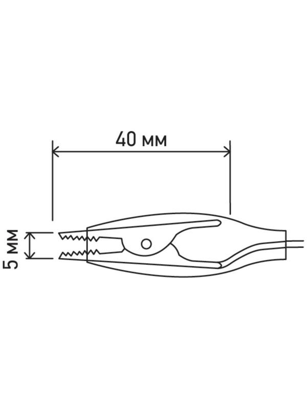 Зажимы-крокодилы Rexant 5 А, 40 мм с проводом, набор 10 пар