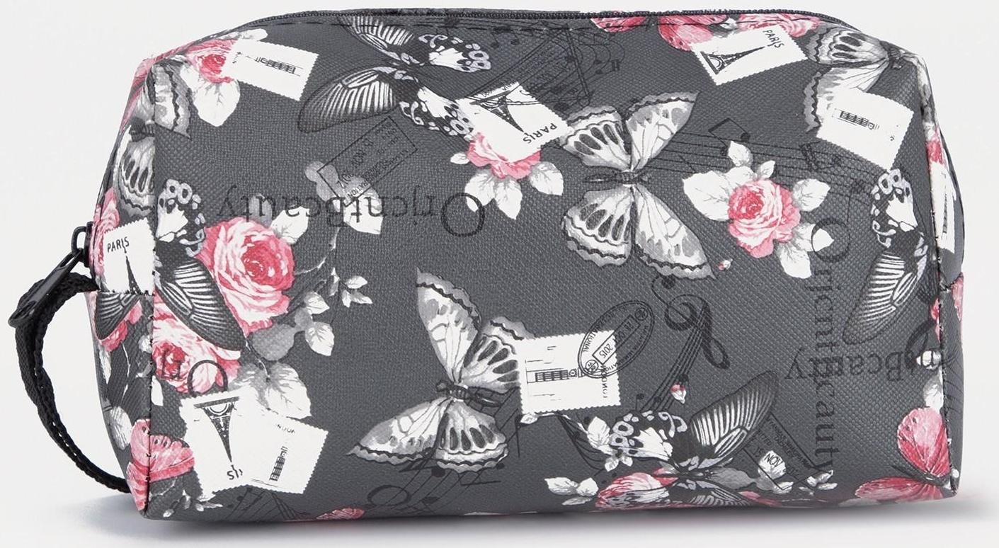 Косметичка на молнии, цвет черный