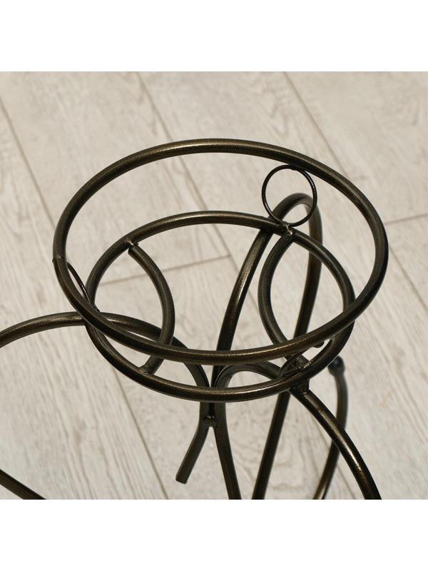 Подставка для цветов, напольная, на 1 горшок, d = 17 см, бронзовая, «Тюльпан»