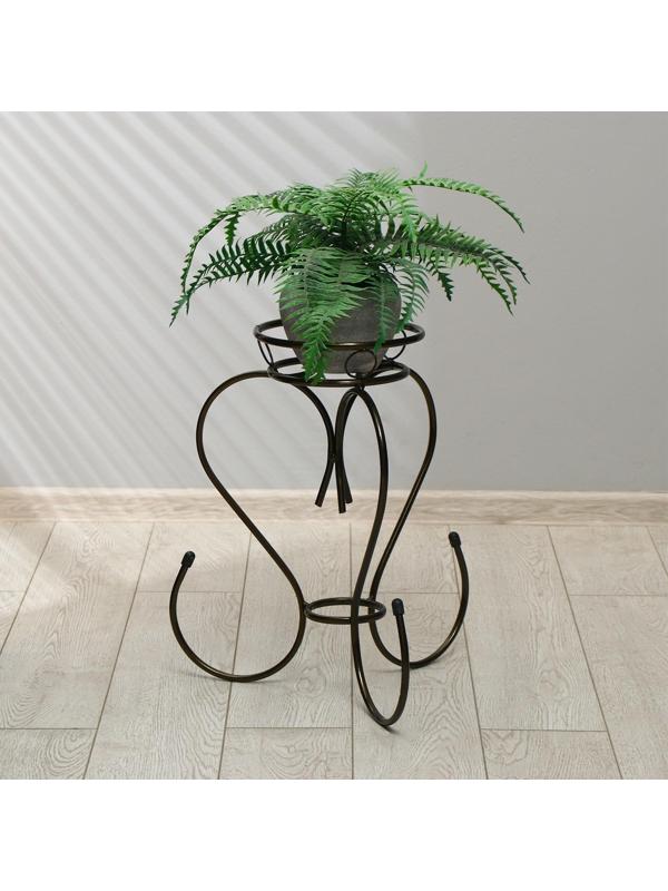 Подставка для цветов, напольная, на 1 горшок, d = 17 см, бронзовая, «Тюльпан»