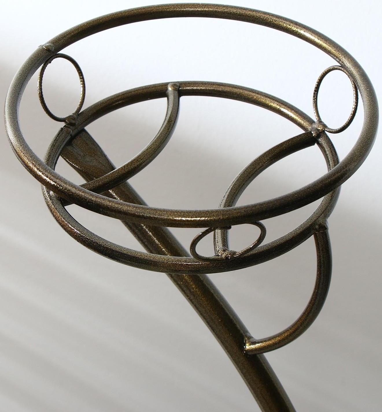 Подставка для цветов, напольная, разборная, на 3 горшка, d = 18 см, бронзовая