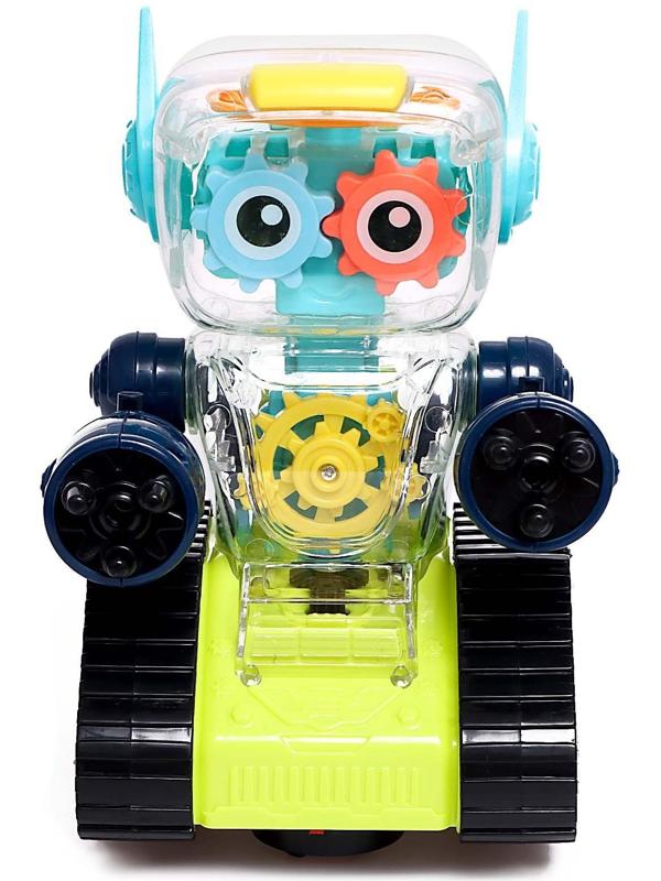 Робот с шестерёнками «Минибот», русское озвучивание, световые эффекты, цвет зелёный