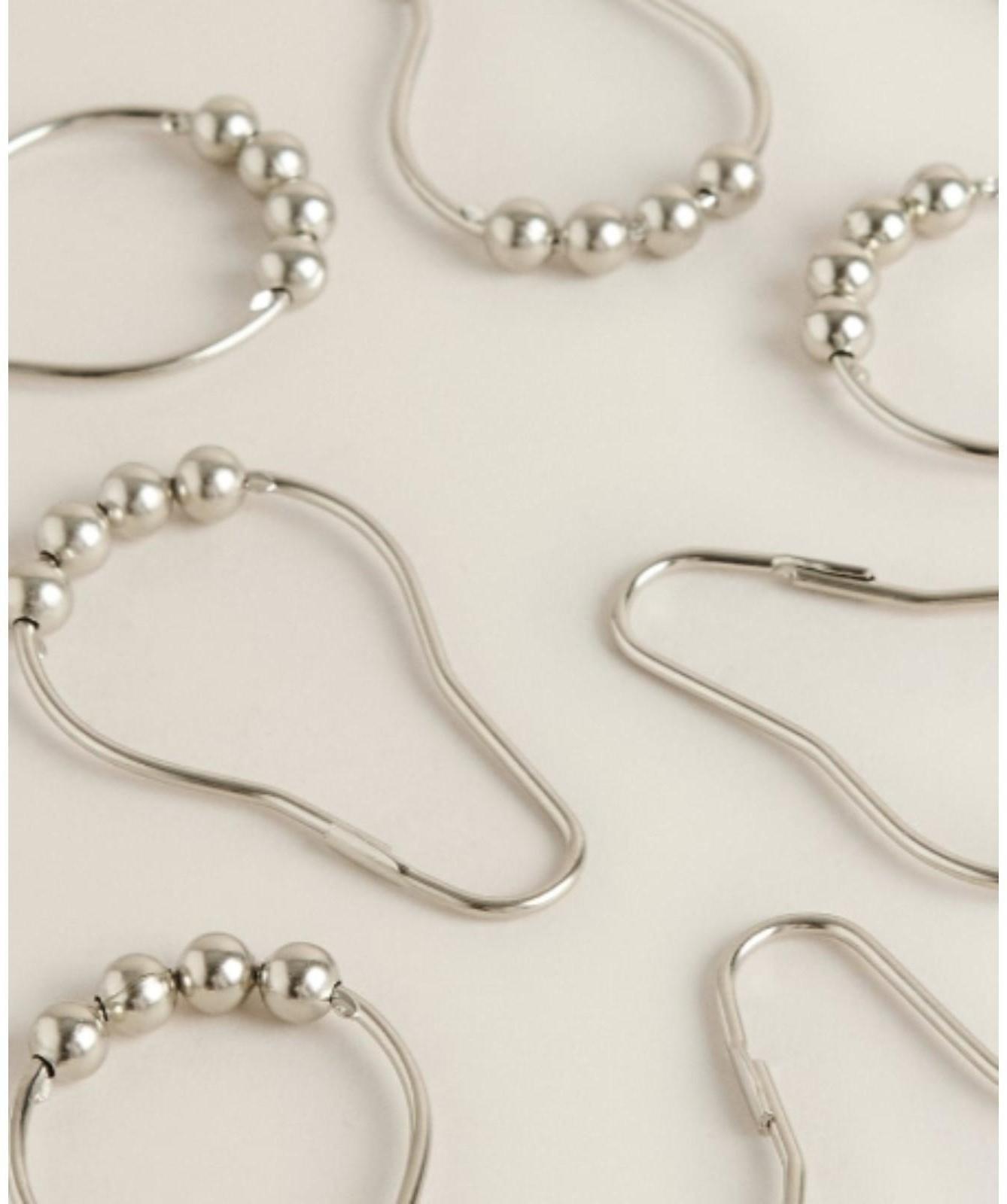 Набор крючков для штор Доляна, 12 шт, цвет хром