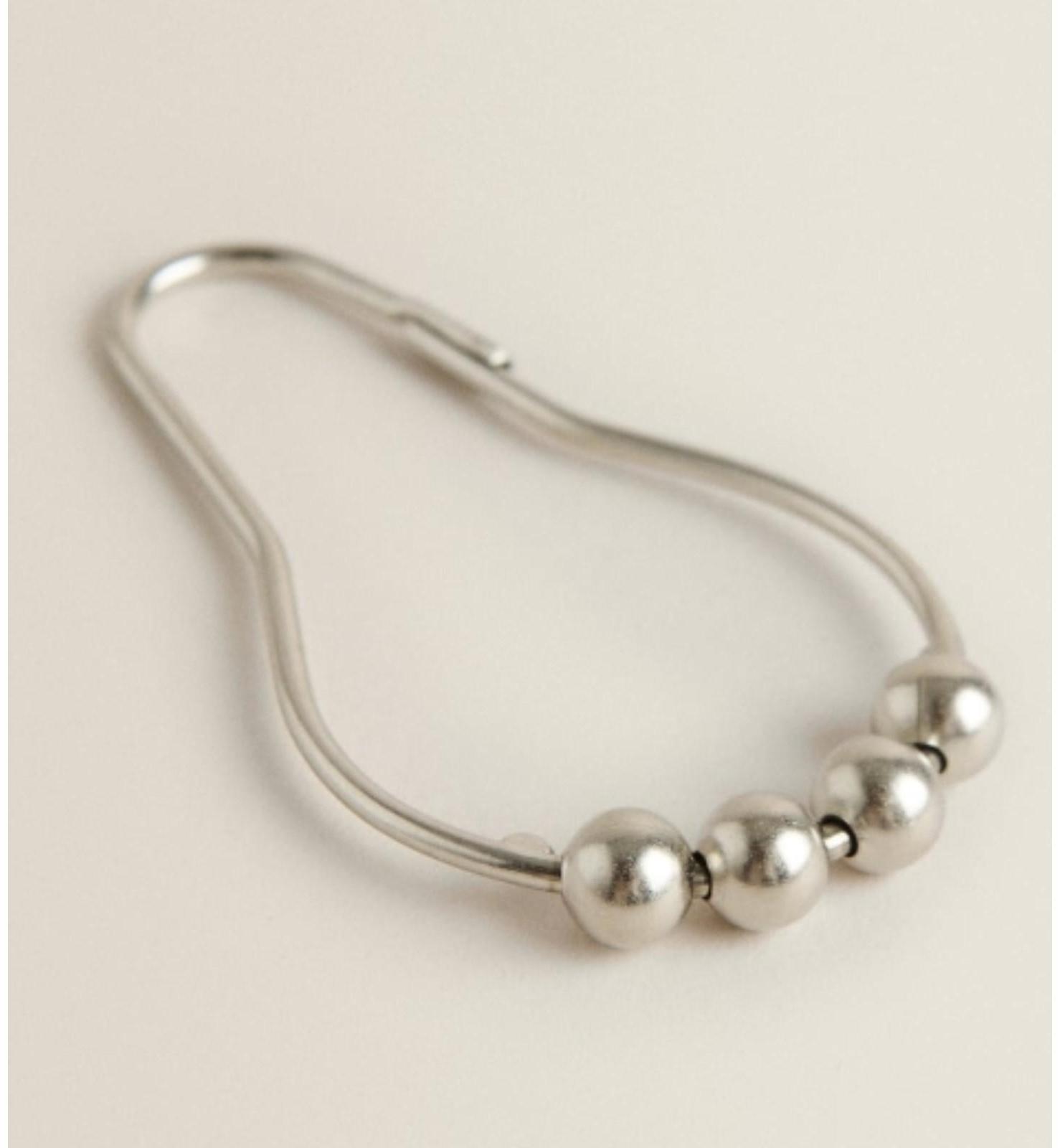 Набор крючков для штор Доляна, 12 шт, цвет хром