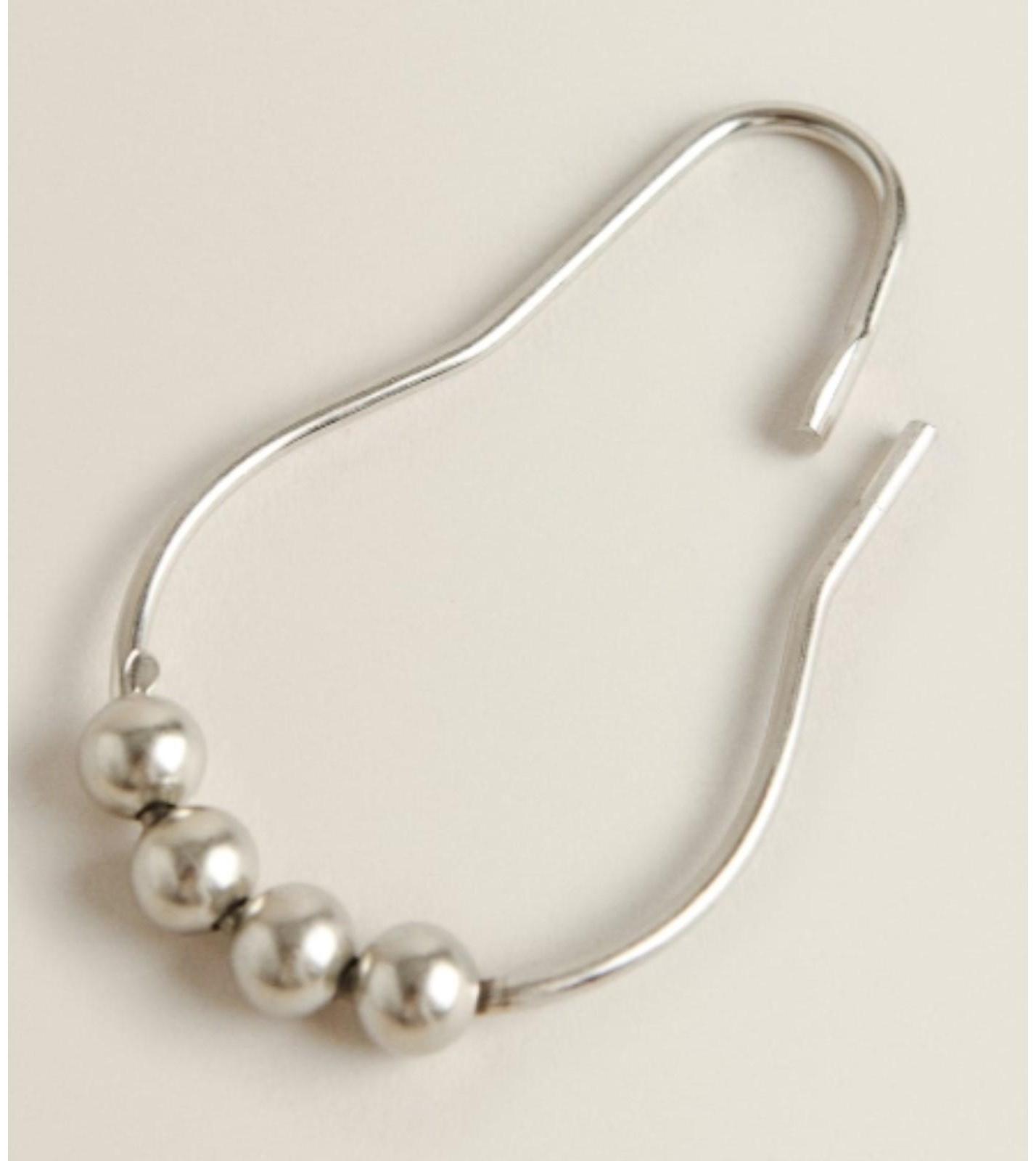 Набор крючков для штор Доляна, 12 шт, цвет хром